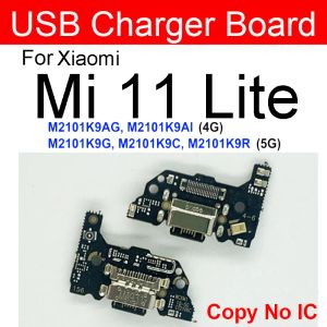 USB Charger Jack Board com cartão SIM do telefone para Xiaomi Mi 10 10t 11 Lite Pro Mi 11 Ultra 11t Pro Charging Port Dock Board