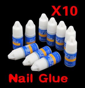 Whole 10x 3g False Nail Art Decoration Tips Fast Drying Acrylic Glue Manicure3153040