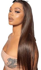 14-30インチハイライトウィッグヒューマンヘアHDレースフロントウィッグgluellessedwig色のかつら色の骨ストレートレースフロントウィッグ合成