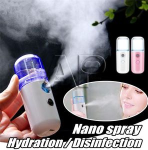 Mini Nano Facial Sprayer USB Nebulizer Face ångare luftfuktare Hydrating Antiaging Wrinkle Women Beauty Skin Care Tools4468046