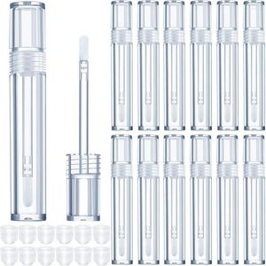 Butelki do przechowywania 20pcs 5 ml pusta wargowa butelka do okrągłej rurki do majsterkowania szminka pojemnik do napełniania fiolki próbka wyświetlacza akcesoria do makijażu