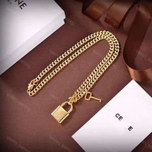 Lock Pendant Necklace Designer Love Bracelcet Gift Classic Key Thick Chain Link Women Mens Fashion Gold Necklaces Luxurys Designers Jewelry Earrings