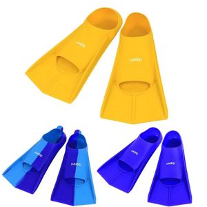 Swim Training Fins Silicone Professional Scuba Diving Short Men Women Snorkel Swimming Kids Flippers Equipment Set y240407