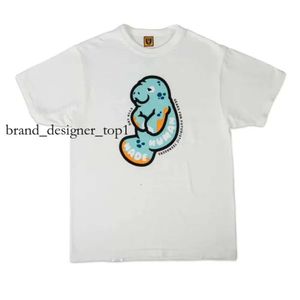 2024 Human Made Men Kvinnor Leisure Top Level Fun Print Bamboo Cotton Short Sleeve T Shirt Fashion Designer Round Neck Trend Animal Mönster Högkvalitativ tshirt 7976