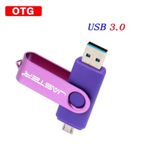 Yüksek Hızlı Otg Pen Drive 64GB USB 3.0 Flash Driving 32GB Anahtar Zincirli Bellek Çubuğu ile 16GB Ücretsiz C Tip Adaptörleri 4GB U Disk Hediyesi