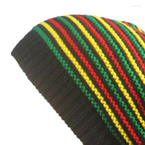Basker unisex akryl vinter hatt retro mössa stickad jamaica ränder skalle