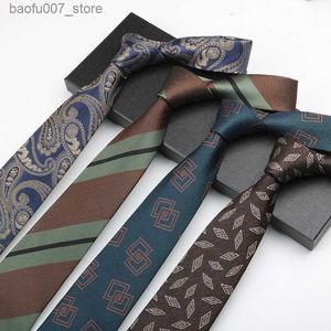 Neck Ties Mens tie formal business professional pattern British fashion high-end tie stripe long hand tieQ