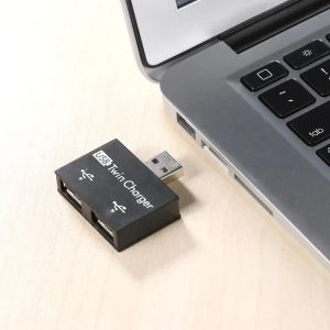 Mini 2.0 divisor USB 1 masculino a 2 Porto Feminino Conversor Adaptador USB ABS USB Hub para comprimidos de telefone Acessórios de carregamento