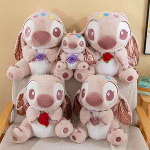 2024 Valentine's Day New Cute Cartoon Plush Toy Embracing Flowers Doll Festival Gift Girl and Children's Doll Pillow Factory Wholesale in Stock