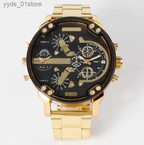 Women's Watches Fashion Top Brand Mens Big Case Mutiple Dials rostfritt stål Band Date Quartz Wrist 7333 L46