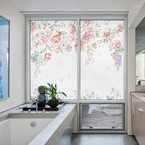 Adesivi per finestre Dimensioni personalizzate Film Pellicola Waterproof Static Cling Privacy per decorazioni per la casa del bagno FL001