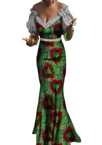 Vestidos africanos para mulheres bazin riche estilo femme roupas africanas lady grachul lady cera de grande tamanho de sereia de sereia wy81037636750