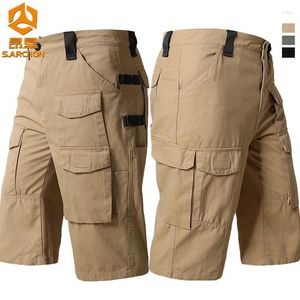 Herren-Shorts Herren Sommer Baumwolle Multi-Pockets atmungsaktuelle Frachthosen Outdoor Wandercamping Freizeit Eur Größe S-5xl