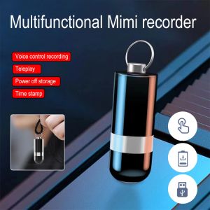 Spelare Mini Digital KeyChain Voice Recorder HD Recording Pen Noise Reduction Mp3 Musikspelare Voiceaaktiverad inspelare 8G 16G