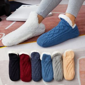 Sweatshirts Winter Woolen Socks Women Thicken Warm Home Bedroom Socks Slippers Men Nonslip Foot Warmer Snow Socks Calcetines Mujer