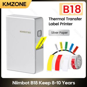 Printers Niimbot Mini Label Printer Maker Transfer Printing with Ribbon PET Paper Sticker Long Life Keep 810 Years for Freezing Storage