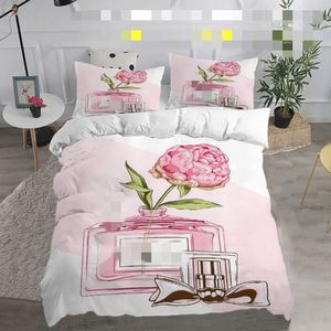 Duvet Cover Fashion Brand Pink Girl's Three-Piece Cross-Border Amazon 3d Printing Factory Supply