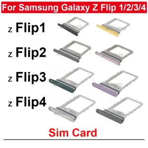 For Samsung Galaxy Z Flip 1 2 3 4 Z Flip2 Flip3 Flip4 Sim Card F7000 F7070 F7110 Sim Tray Holder Slot Repair Part