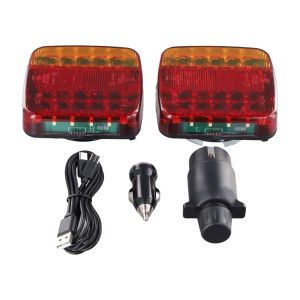 2pcs LED Trailer Side Lights 12V Truck Warning Lights Cigarette Lighter Car Tail Lights Signal Lights Truck Warning Lights