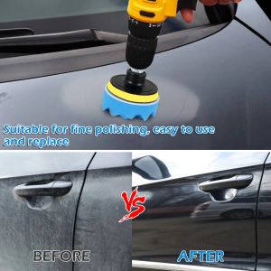 29 Pcs Car Polishing Pad Kit Fine Polishing Car Cleaning Reusable 3 Inch Washable Sponge Polishing Pad for Polishing and Waxing