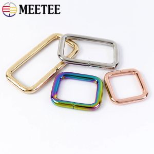 5Pcs Meetee 13-50mm Rectangle Metal O D Ring Buckles for Bags Webbing Belt Strap Shoes Adjuste DIY Hardware Sewing Accessories