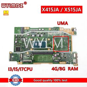 Moderkort x415ja i3/i5/i7cpu anteckningsbok mainboard för ASUS x515JA x515JAB x515JF x515J x415J P1511CJA V5200J LAPTOP MOMERBOARD 100% TEST OK