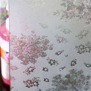 Window Stickers High-en Peony Waterproof And Mildew Electrostatic Free Abrasive Frosted Glass Film Decoration Shift Door Rose Flower Shade