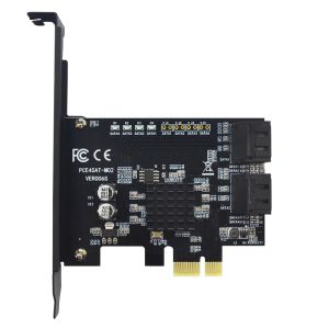 Karty NOWOŚĆ Marvell 88Se9215 4 porty SATA 6G PCI Express Riser Card PCIE do SATA III 3.0 Konwerter SATA3.0 HDD SSD IPFS do wydobywania BTC