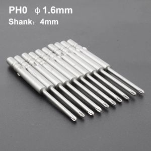 10pcs 4mm Srewdriver Bitler Çapraz Elektrik Toplu Kafa S2 Alaşımlı Çelik Malzeme 1.2mm-4.0mm PH0 PH1 PH2 Elektrik Vidalı Yağış Parçaları