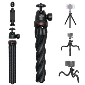 Tripods Camera Phone Tripod Stand Flexible Octopus Tripod with 360 Ball Head Phone Holder for iPhone Samsung Canon Nikon Sony Cameras