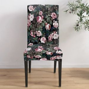 NIGHT FOREST Stretch Chair Cover For Dining Room Spandex Slipcovers Chair Seat Covers For Wedding Banquet Hotel