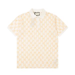 Herren Polo -Shirt Designer Polo -Shirt Herren Modefokus gedruckte Schlange Strumpfband Biene bedruckte gemusterte Kleidung Kleidung Herren T -Shirt Asian Größe