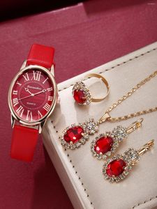 Relógios de pulso Fashion Fashion Belt Quartz Watch Jewelry Conjunto