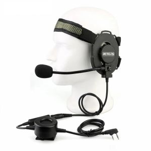 Tactical Headset Military Wakie Talkie Headset Airsoft Game Microphone för Kenwood Baofeng UV-5R/Quansheng UV K5