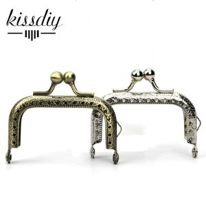 KISSDIY 10 PCS 6.5cm silver antique bronze Metal Purse Frame small kiss clasp sewing Bag Handle DIY Bag hardware Accessories