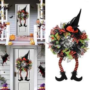 Dekorativa blommor Witch Leg Wreath Decoration för Festival Party Home Valentines Door Wreaths The Christmas Bulk