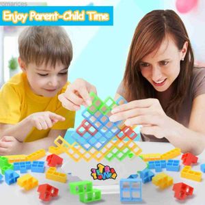 Magnets Magnetic Toys 3D Tetra Tower Balance Stacking Toys Board Games Hand-Eye Coordination Balance Puzzle Stack Building Block Balancing Tower Game 240409