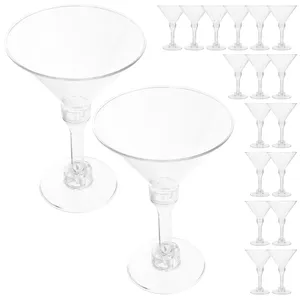 Mugs 20 Pcs Plastic Cocktail Glasses Clear Beverage Cups Party Goblets Drinks Reusable Festival