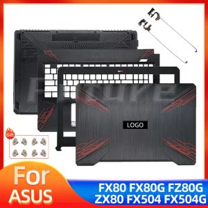 Przypadki Nowy laptop LCD tylna pokrywa/przednia ramka/zawiasy/dłoni/dolny obudowa dla ASUS FX80 FX80G FX80GD FX504 FX504G FX504GD/GE 47BKLLCJN80