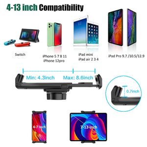 Universal 2 in 1 CAR CUP HOLDER TABLET TABLET AUTOOMOBILE Mount Cradle for iPad Pro 12.9 Air 2019 Mini 4 for Samsung Tab S7 Plus 12.4