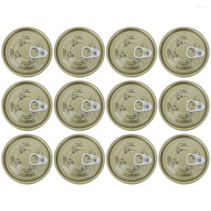 Storage Bottles 12 Pcs Sealed Jar Large Dog Food Tin Pet Tins Lids Round Container Holiday Favors Containers Thicken Preservation