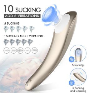 Vibratorer klitorisstimulator 10 sug kraftfulla lägen luftpuls tryck våg teknik vattentät silikon sexleksaker för kvinnor 2337713