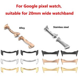 2PCS -Metallanschluss für Google Pixel Watch Band 20mm Leder/Nylon/Silikonarmband Smartwatch -Adapter für Google Pixel Watch