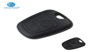 För Peugeot 107 206 207 306 307 407 Citroen Key Shell Front Car Key FOB REPLASED 2 Knapp Remote Blank Cover Case7658046