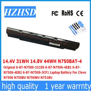 Batterien 14,4v 31WH 14,8 V 44WH N750BAT4 Original 687N750S31C00 N750S4EB2 N750S3CF1 Laptop -Batterie für Clevo N750BU N750WU N751BU