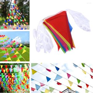 Dekoracja imprezy 50/60PC Kolorowe flagi 30/40 metry ręcznie robione tkanin