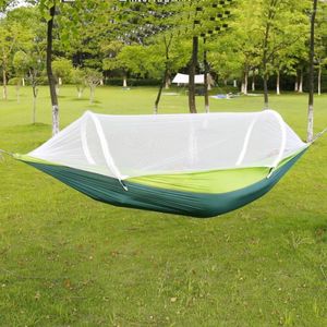 Tapestries Outdoor Quick-opening Hammock With Mosquito Net 1-2 Person Tent Backyard Camping Anti-mosquito Ultralight Rocking Swinging Chair