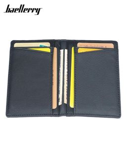 Baellerry Brand 100 Cow Genuine Leather Small Card Wallet Men Solid Casual ID Case Purse Male Holder Holders6787665
