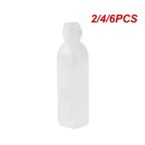 Garrafas de armazenamento 2/4/6pcs 300/350/400 ml de plástico transparente reutilizável não derramar suco de leite recipientes