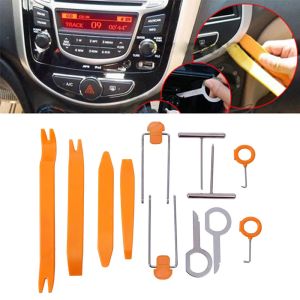 12pcs/set Car Radio Door Clip Panel Trim Dashboard Audio Removal Open Installer Pry Tool Key Kit Universal Car Accessories Tools